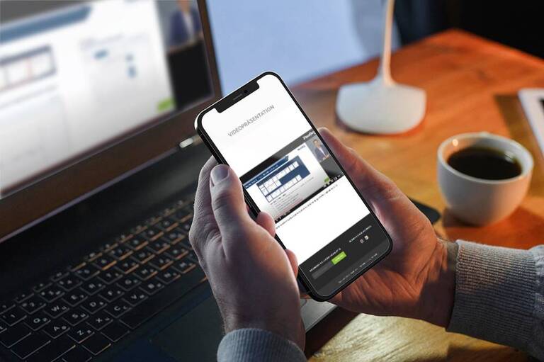 Videopräsentation auf Smartphone